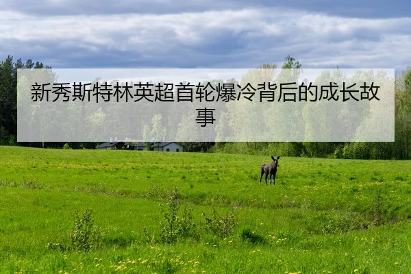 新秀斯特林英超首轮爆冷背后的成长故事